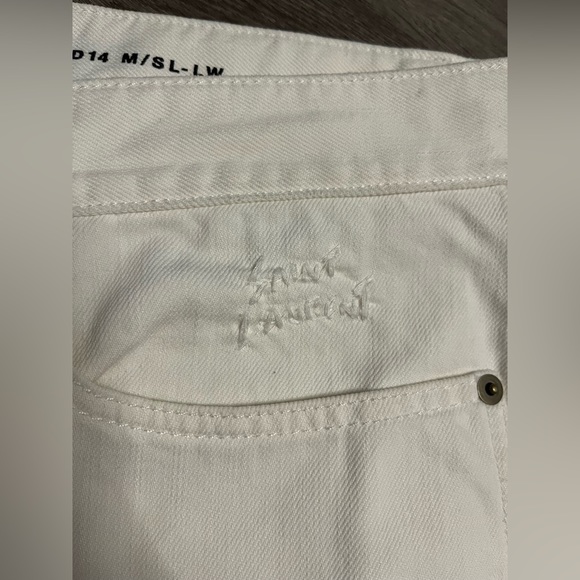 Saint Lauren D14 Slim White Jeans Mens - Picture 4 of 4